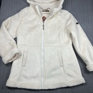 Koolaburra by UGG Beige Cream Sherpa Hooded Jacket Women's Medium Winter Coat